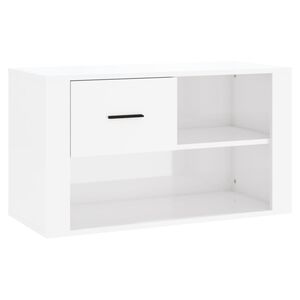 vidaXL Botn&iacute;k b&iacute;l&yacute; s vysok&yacute;m leskem 80 x 35 x 45 cm kompozitn&iacute; dřevo