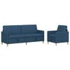 vidaXL Sedačka se storage 2 pcs Modr&aacute; Polyester
