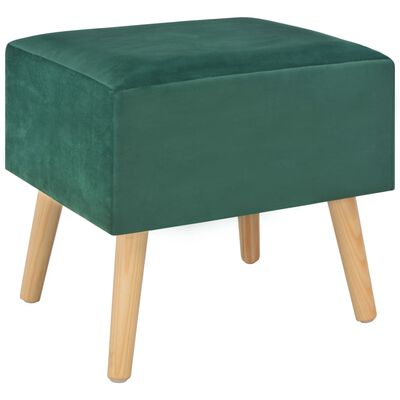 vidaXL Noční stolek zelený 40 x 35 x 40 cm samet