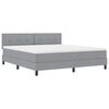 vidaXL Postel s boxspringem s matrac&iacute; Světle &scaron;ed&aacute; 180 x 200 cm textil