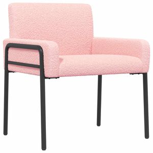 vidaXL Designov&eacute; křeslo Růžov&aacute; Boucl&eacute;