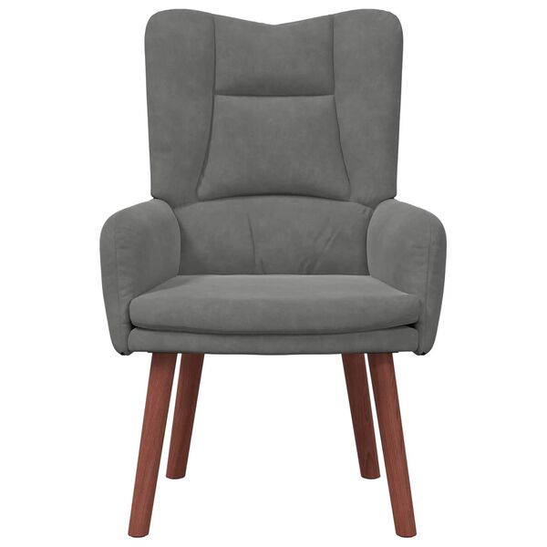 vidaXL křeslo Tmavě &scaron;ed&aacute; 63 x 67 x 94 cm samet