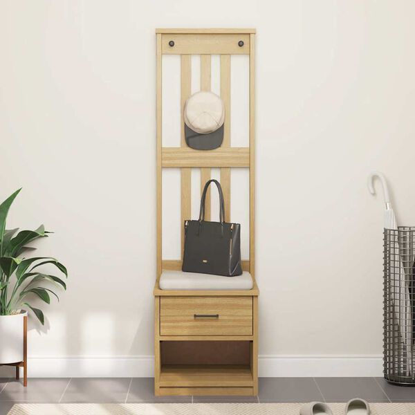 vidaXL Předsíňový strom SANDNES 45x40x159,5 cm Borovicový masiv