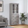 vidaXL Skř&iacute;ň highboard &scaron;ed&aacute; sonoma 69,5 x 34 x 180 cm kompozitn&iacute; dřevo