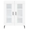 vidaXL Skř&iacute;ň highboard b&iacute;l&aacute; 69,5 x 34 x 180 cm kompozitn&iacute; dřevo