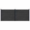 vidaXL Plotov&yacute; panel 2 pcs WPC a hlin&iacute;k Čern&aacute;