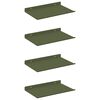 vidaXL Plovouc&iacute; police 4 ks Olivově zelen&aacute; 30 x 18 x 2,5 cm Ocel