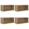 vidaXL &Uacute;ložn&yacute; stojan na CD 4 ks Dub artisan 40 x 17 x 17 cm