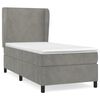 vidaXL Box spring postel s matrac&iacute; světle &scaron;ed&aacute; 90x200 cm samet