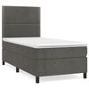 vidaXL Box spring postel s matrac&iacute; tmavě &scaron;ed&aacute; 100x200 cm samet