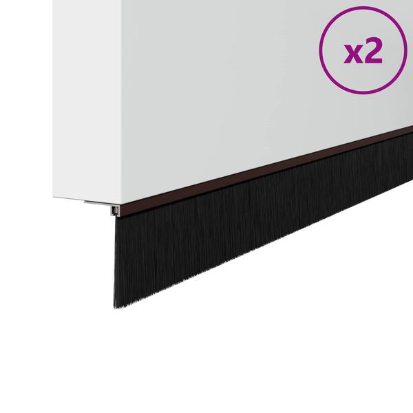 vidaXL Samolepic&iacute; &scaron;těrbiny na dveře 2 pcs Hněd&aacute; 100 cm