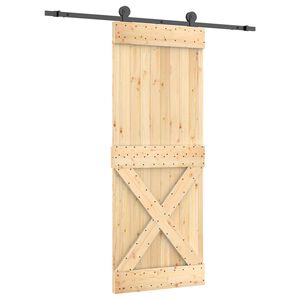 vidaXL Posuvn&eacute; dveře 80 x 210 cm Masivn&iacute; borov&eacute; dřevo (neupraven&eacute;)
