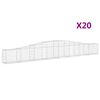 vidaXL Klenut&eacute; gabionov&eacute; ko&scaron;e 20 ks 400x30x40/60 cm pozinkovan&eacute; železo