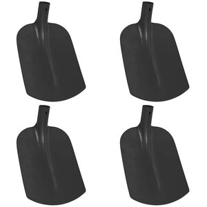vidaXL Hlava lopaty 4 pcs Čern&aacute; 34,5 x 24 cm Pr&aacute;&scaron;kově lakovan&aacute; ocel