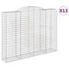 vidaXL Klenut&eacute; gabionov&eacute; ko&scaron;e 13ks 300x50x220/240cm pozinkovan&eacute; železo