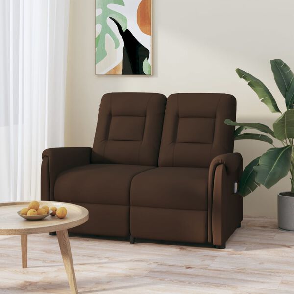 vidaXL 2m&iacute;stn&eacute; mas&aacute;žn&iacute; polohovac&iacute; křeslo hněd&eacute; uměl&aacute; kůže