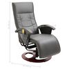 vidaXL Masážní křeslo šedé umělá kůže