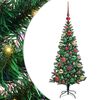 vidaXL Uměl&yacute; osvětlen&yacute; v&aacute;nočn&iacute; stromeček Zelen&aacute; 120 cm PVC a kov