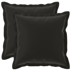 vidaXL Povlak na pol&scaron;t&aacute;ř 2 ks HOUTEN Čern&aacute; 30 x 30 cm Polyester