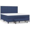 vidaXL Box spring postel s matrac&iacute; modr&aacute; 180x200 cm textil