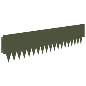 vidaXL Okraj tr&aacute;vn&iacute;ku 10 ks 103 x 25 cm Ocel Olivově zelen&aacute;