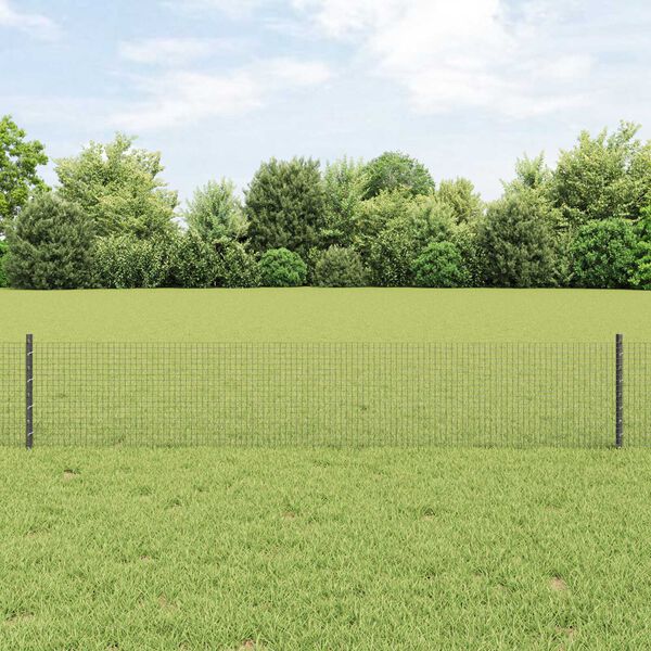 vidaXL Plot s sloupkem &Scaron;ed&aacute; 0,4 x 50 m Ocel a PVC