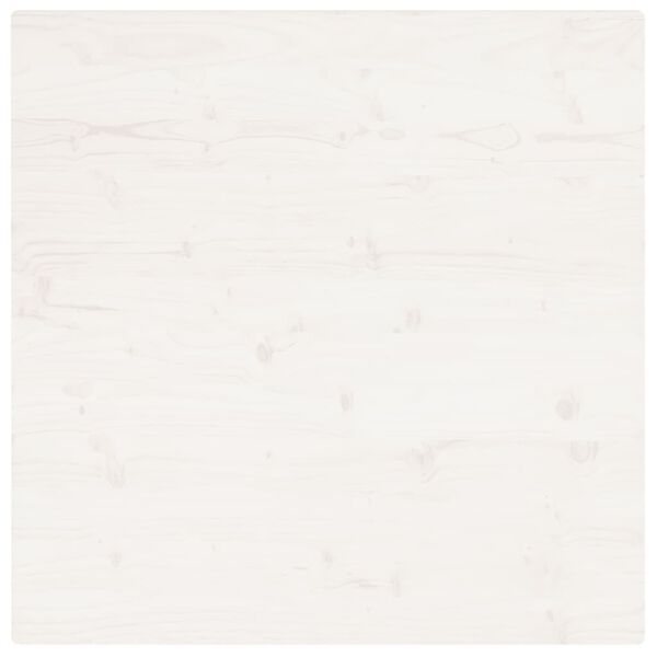 vidaXL Stolní deska bílá 80x80x2,5 cm masivní borové dřevo čtvercová