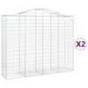 vidaXL Klenut&eacute; gabionov&eacute; ko&scaron;e 2 ks 200x50x160/180cm pozinkovan&eacute; železo