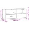 vidaXL TV skř&iacute;ňka dub sonoma 100 x 31 x 39,5 cm kompozitn&iacute; dřevo a kov