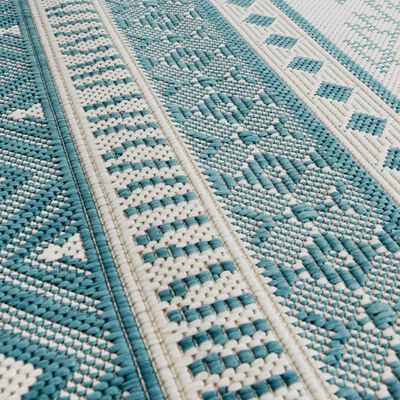 vidaXL Venkovní koberec akvamarínový a bílý 100 x 200 cm oboustranný