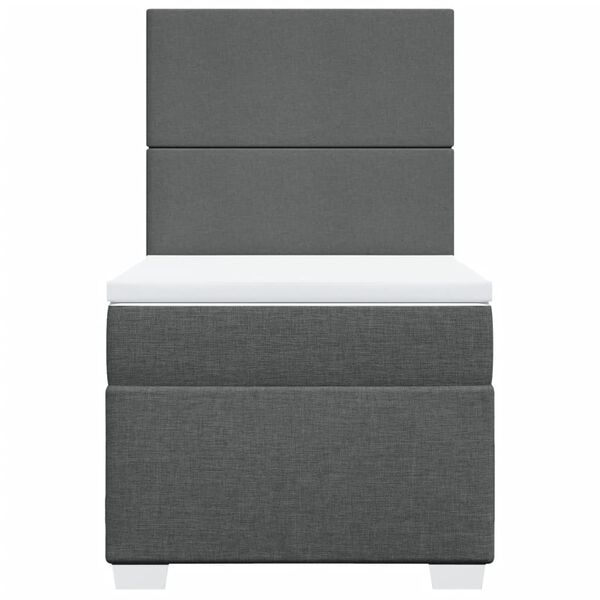 vidaXL Box spring postel s matrac&iacute; tmavě &scaron;ed&aacute; 100 x 200 cm textil