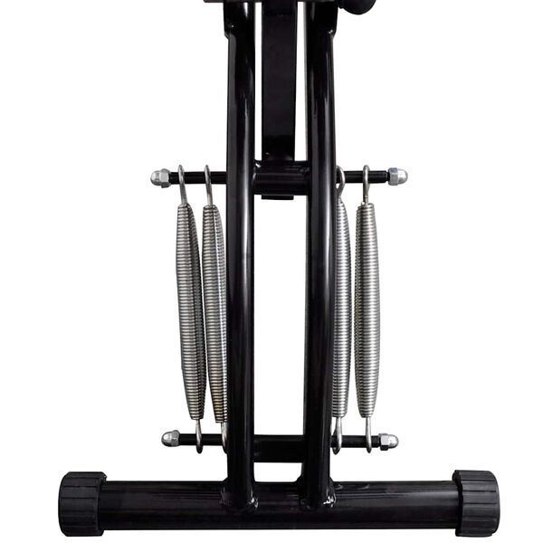 vidaXL L-shape Tummy Toner Černá a oranžová 117 x 34 x 96 cm Ocel