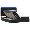vidaXL LED postel s &uacute;ložn&yacute;m prostorem a matrac&iacute; Čern&aacute; 180 x 200 cm