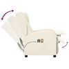 vidaXL Elektrické masážní křeslo ušák krémové umělá kůže