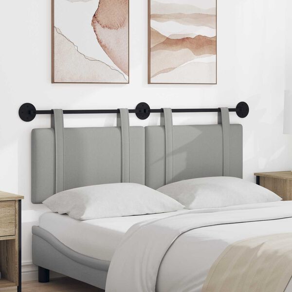 vidaXL Z&aacute;věsn&aacute; čeln&iacute; deska Oblačno &scaron;ed&aacute; 130 x 55 x 5 cm textil