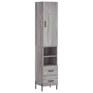 vidaXL Skř&iacute;ň highboard &scaron;ed&aacute; sonoma 34,5 x 34 x 180 cm kompozitn&iacute; dřevo