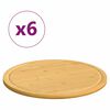 vidaXL Prk&eacute;nka na kr&aacute;jen&iacute; 6 ks &Oslash; 30 x 1,5 cm bambus