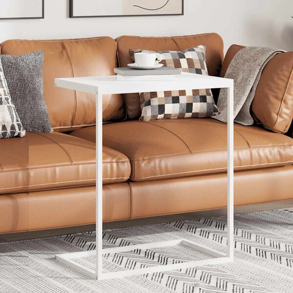 vidaXL Odkl&aacute;dac&iacute; stolek b&iacute;l&yacute; 55 x 35 x 66 cm kompozitn&iacute; dřevo