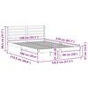 vidaXL R&aacute;m postele s čelo B&iacute;l&aacute; 140 x 210 cm Masivn&iacute; borov&eacute; dřevo