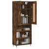 vidaXL Skř&iacute;ň highboard kouřov&yacute; dub 69,5 x 34 x 180 cm kompozitn&iacute; dřevo