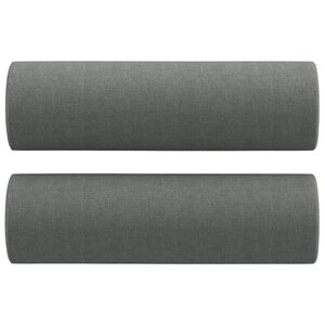 vidaXL Dekoračn&iacute; pol&scaron;t&aacute;ře 2 ks tmavě &scaron;ed&eacute; &Oslash; 15 x 50 cm textil