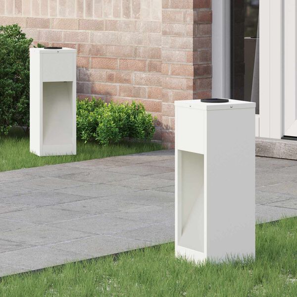 vidaXL Sol&aacute;rn&iacute; LED osvětlen&iacute; cesty 2 pcs B&iacute;l&aacute; Studeně v&aacute;lcovan&aacute; ocel