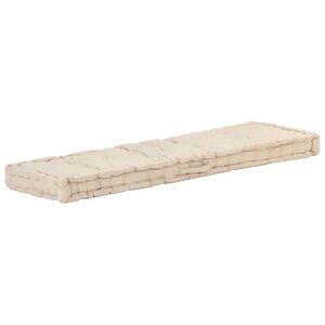 vidaXL Podu&scaron;ka na n&aacute;bytek z palet bavlna 120 x 40 x 7 cm b&eacute;žov&aacute;