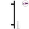 vidaXL N&aacute;bytkov&eacute; &uacute;chytky 10 ks čern&eacute; rozteč otvorů 160 mm celkov&aacute; d&eacute;lka 224 mm nerezov&aacute; ocel