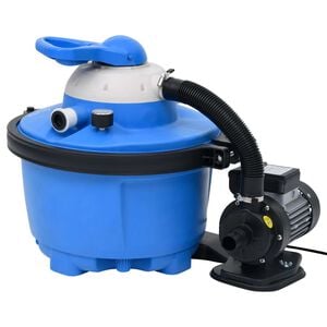 vidaXL P&iacute;skov&aacute; filtrace modro-čern&aacute; 385 x 620 x 432 mm 200 W 25 l