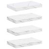 vidaXL N&aacute;stěnn&aacute; polička N&aacute;stěnn&yacute; 4 pcs B&iacute;l&yacute; mramor 40 x 23,5 x 4 cm