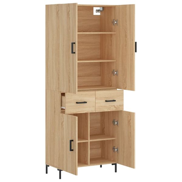 vidaXL Skř&iacute;ň highboard dub sonoma 69,5 x 34 x 180 cm kompozitn&iacute; dřevo