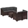 vidaXL 5-m&iacute;stn&eacute; Zahradn&iacute; Sofa s Pol&scaron;t&aacute;ři ve Vzhledu Ratan PP Hněd&aacute;
