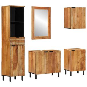 vidaXL Sada koupelnov&yacute;ch skř&iacute;něk 5 ks Př&iacute;rodn&iacute; 38 x 33 x 160 cm