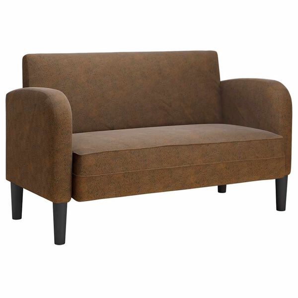 vidaXL Loveseat Sofa hněd&aacute; 110 cm uměl&aacute; kůže